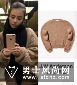 倪妮最新私服照身穿Gucci2017秋冬系列拼接牛仔裤